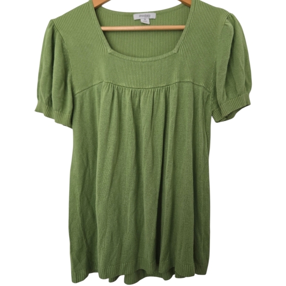 dressbarn Tops - dressbarn Olive Green Short Sleeve Blouse Size 1X